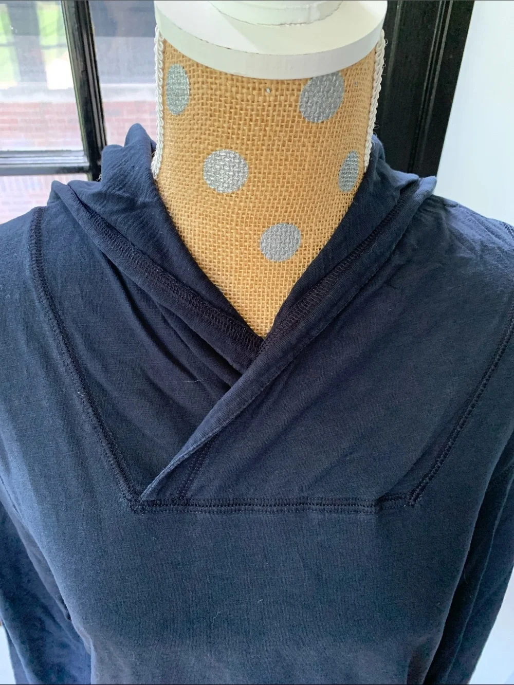A/X Armani Exchange Navy Blue Long Sleeve Hooded Top